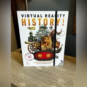 🆕 Virtual Reality History! Interactive Book with Black and Red VR Viewer